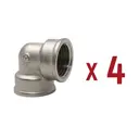 Угол 90° Aqualink 1/2"x1/2" ВР латунь 4 шт