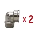 Угол 90° Aqualink 1/2"x1/2" ВР-НР латунь 2 шт