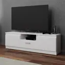 Тумба под телевизор Клик мебель Дели-1 140x44x42 см ЛДСП цвет белый