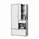 Шкаф для обуви МФ Стендмебель Даллас 100x195x35.4 см ЛДСП цвет белый