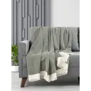 Плед Karna Alara 170x210 см, хлопок, цвет зеленый