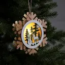 Елочная игрушка Снеговик и олень Luazon lighting 9594144 бежевый