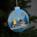 Елочная игрушка Семья снеговиков Luazon lighting 9594143 разноцветный