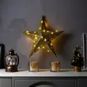 Светящаяся электрическая фигура 9591246 Золотистая звезда для дома Luazon lighting h 2 см разноцветный