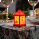 Светящаяся электрическая фигура Красный фонарь с лисами для дома Luazon lighting 0 ламп h 6.3 см разноцветный