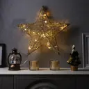Светящаяся электрическая фигура Звезда с бусинами для дома Luazon lighting h 50 см разноцветный