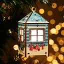 Светящаяся электрическая фигура 7310814 С новым годом для дома Зимнее волшебство h 10 см разноцветный