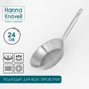 Сковорода Hanna knövell 9355237 24 см без крышки нержавеющая сталь цвет серебристый