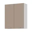 Навесной шкаф Стендмебель Ксения 80x92x31.4 см ЛДСП цвет белый/кофе с молоком