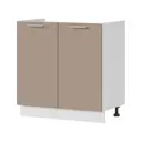 Кухонный шкаф под мойку Стендмебель Ксения 80x81.6x47.4 см ЛДСП цвет белый/кофе с молоком