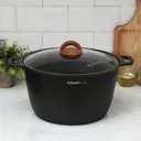 Кастрюля 10 л со стеклянной крышкой Kukmara 4849936 алюминий цвет черный