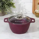 Кастрюля 1 л со стеклянной крышкой Kukmara 4849934 алюминий цвет бордовый