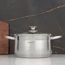 Кастрюля 6 л со стеклянной крышкой Катунь Диана нержавеющая сталь цвет хромированный