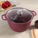 Кастрюля 6 л со стеклянной крышкой Kukmara 4849927 алюминий цвет сиреневый
