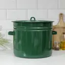 Кастрюля 20 л без крышки Сибирские товары 1421513 эмалированная сталь цвет зеленый