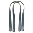 Ручки для сумки портфеля кожаные 55x2 см 2 шт натуральная кожа серый цвет