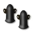 Угол наружный (внешний) с крепежом для плинтуса Идеал Классик Черный 55 мм 10 шт