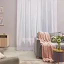 Тюль на ленте лен Волна 250x260 см цвет белый