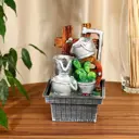 Фонтан настольный Simaland с подсветкой Зелень в бочках 13x13x21 см без шарика