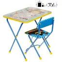 Комплект детской мебели Nika Kids Азбука 2. Маша и Медведь пластик цвет голубой