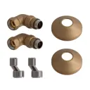 Комплект крепления для полотенцесушителя Point 1/2"x3/4" гайка/штуцер со сгоном латунь бронза