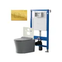 Комплект инсталляция с унитазом Point Pn48 PN48168G цвет серый