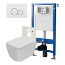 Комплект инсталляция с унитазом Point Pn48 PN48004WG цвет белый