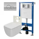 Комплект инсталляция с унитазом Point Pn48 PN48001C цвет белый