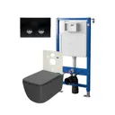 Комплект инсталляция с унитазом Point Pn48 PN48174BC цвет серый