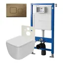Комплект инсталляция с унитазом Point Pn48 PN48014BB цвет белый