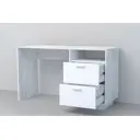 Компьютерный стол Диал ST3PDBETONGLYANETS 53x130x53 см ЛДСП цвет белый глянец/бетон