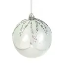 Елочное украшение Шар с узором Christmas ø7.8 см пластик цвет синий