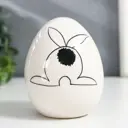 Сувенир яйцо "Заячий хВостик" 6.3x6.3x9 см
