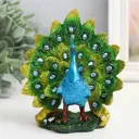 Сувенир "Зелёный павлин с пышным хвостом" 11.5x6x12 см