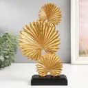 Сувенир "Листья веерной пальмы" золото 5.5x13x24.5 см