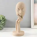 Сувенир "Маска - лицо девушки" песочный 11.5x11.5x29 см