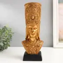 Сувенир "Африканка в этническом кивере" золото 25x10.5x8 см