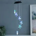 Музыка ветра с подсветкой от солнечной батареи "Звёзды-кристаллы" 13x13x55 см