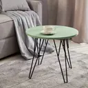 Журнальный стол круглый 50x45 см болотный софт