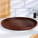 Блюдо сервировочное Доляна Гладь 29x2x29 см глина цвет коричневый