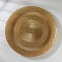 Блюдо сервировочное Akcam Глория 30x2x30 см стекло цвет золотистый
