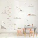 Наклейка интерьерная цветная ростомер Строительная техника 50x70 см