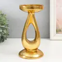 Подсвечник Simaland "Капля" золото 10.5x10.5x20.5 см