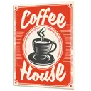 Стеновая панель Borntoprint Coffee house 600x750x0.4 см закаленное стекло цвет красный