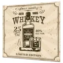 Стеновая панель Borntoprint Whiskey 500x500x0.4 см закаленное стекло цвет серо-черный