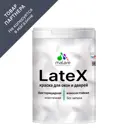 Краска для окон и дверей Malare Latex с антисептическим эффектом быстросохнущая без запаха матовая цвет голубая ель 1 кг