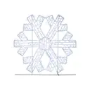 Светящаяся электрическая фигура Снежинка для дома Neon-night 200 ламп h 123 см бесцветный/прозрачный