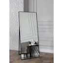 Зеркало интерьерное в алюминиевой раме напольное ONE Mirror 160x45 см черное