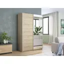 Шкаф-купе Мебельная компания Е1 Прайм 1PDZ_120_S 230x120x57 см ЛДСП цвет бежевый