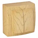 Выключатель накладной Nilson Themis 26281003 2 клавиши цвет клен